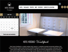 Tablet Screenshot of hotelvossiusvondelpark.com